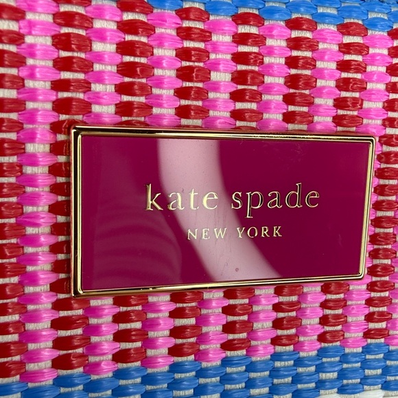 💥NWOT KATE SPADE - Manhattan Striped Woven Straw Small Tote - DE464 - Picture 8 of 17